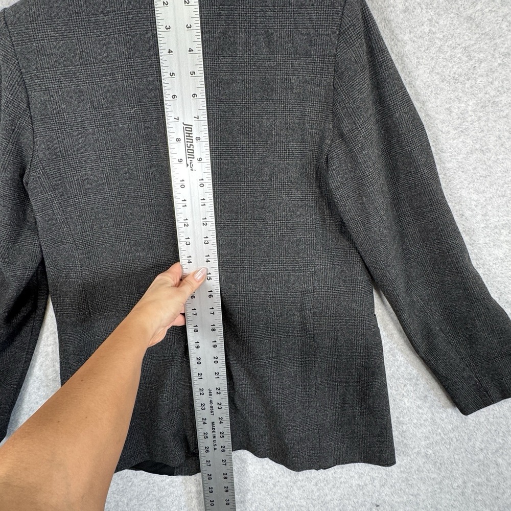 A New Day Target Plaid Blazer Womens S Gray Glen Check One Button Lined - Picture 9 of 16